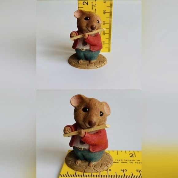 HALLMARK Moustershire "Musician of Note Colin Tuneman" Resin Mouse Figurine - Picture 11 of 11